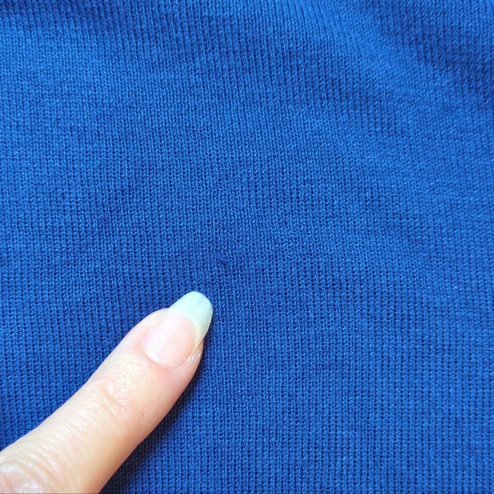 Talbots Woman Cap Sleeve Sweater, V-neck Cotton, Sleeveless, 2X, Soft Blue Top - Picture 9 of 11